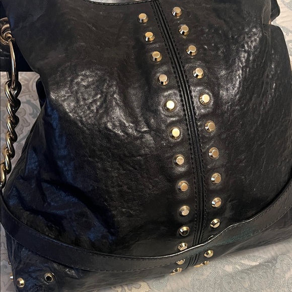 Michael Kors Black Studded Shoulder Bag - Picture 4 of 6